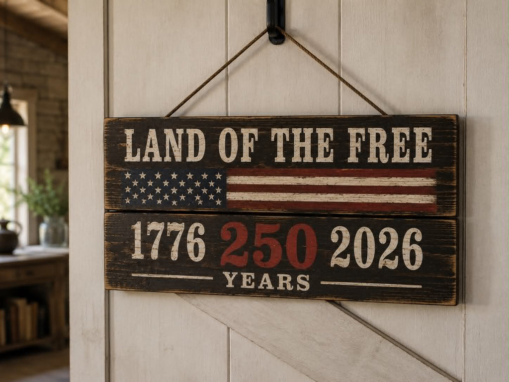 “Land of the Free” Decorative Sign