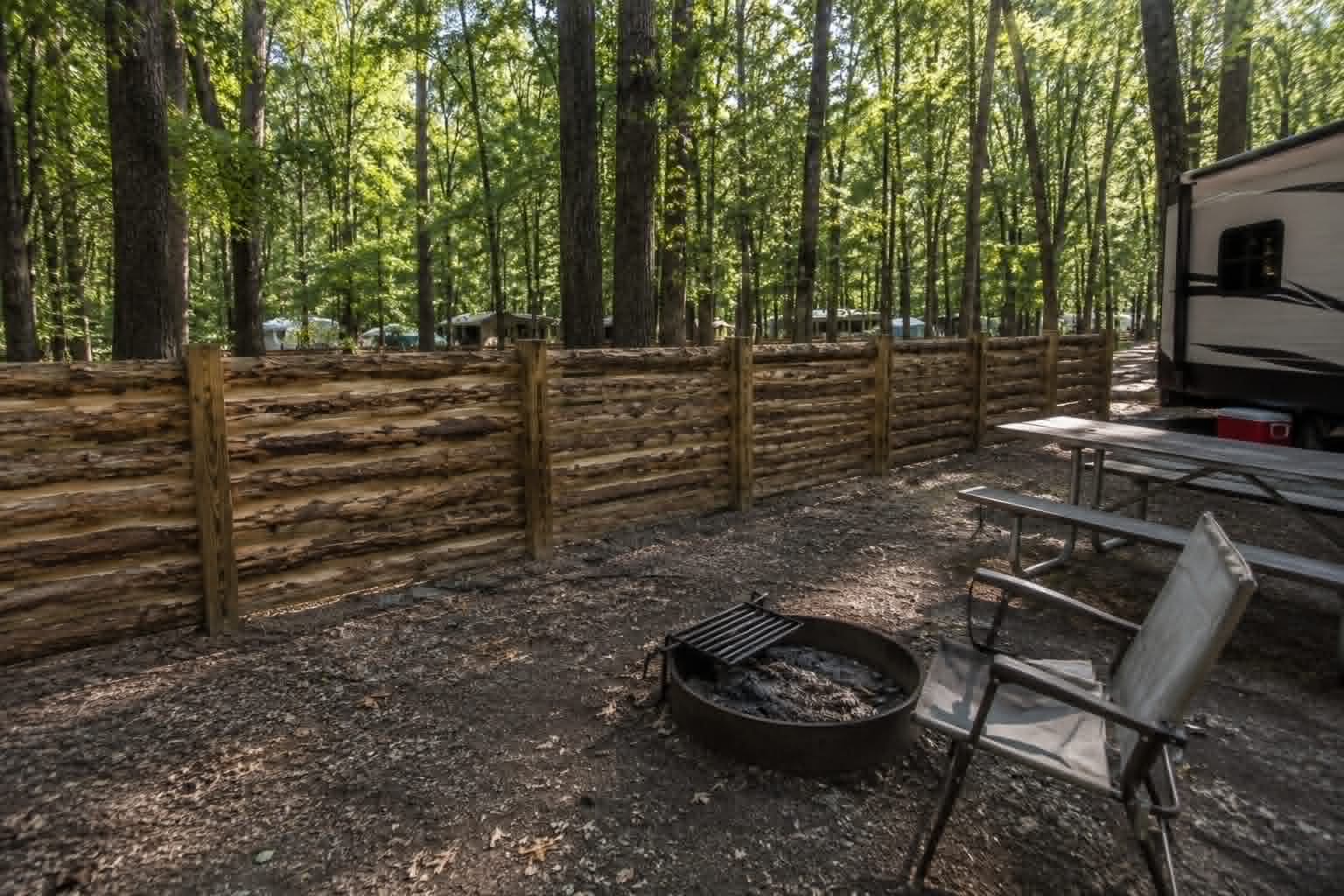 Rustic Log Fence Panels — 6’ x 8’