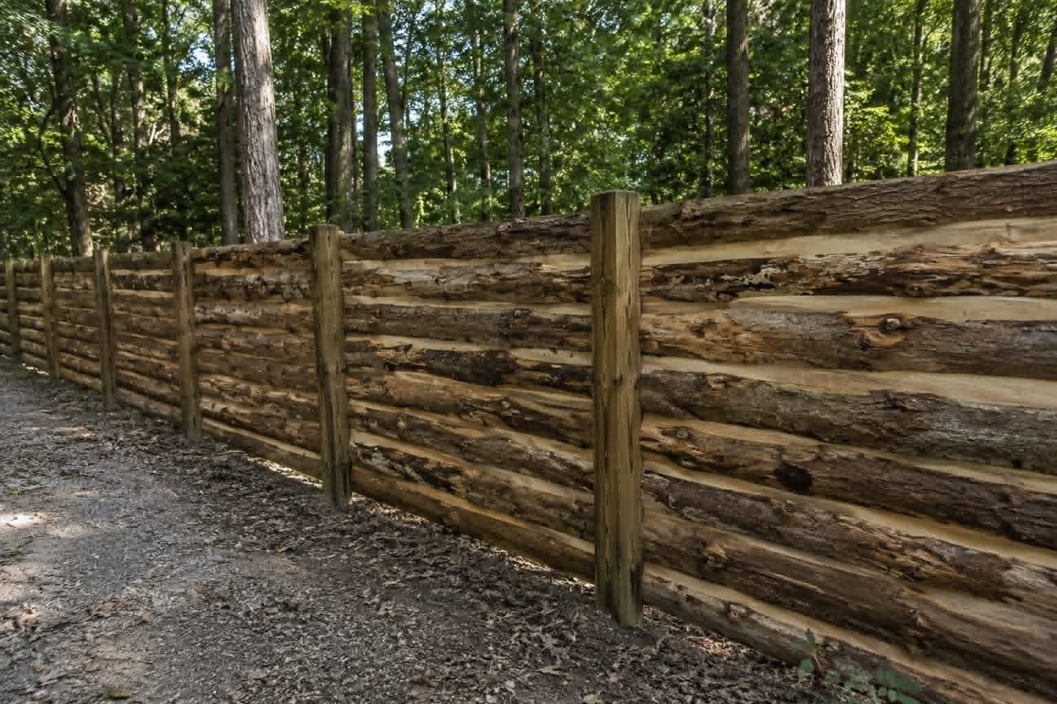 Rustic Log Fence Panels — 6’ x 8’