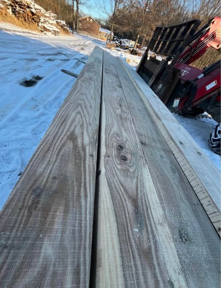 2" x 8" Rough Sawn Oak Lumber