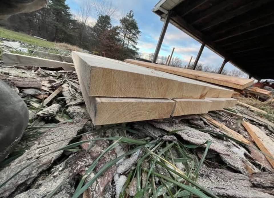 2" x 8" Rough Sawn Oak Lumber